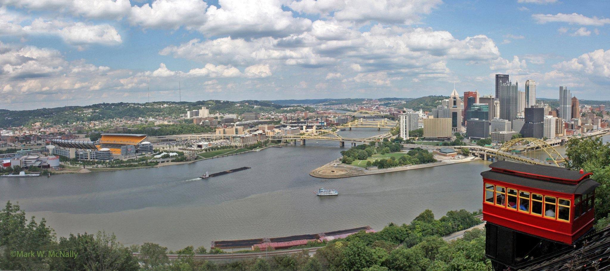 Panorama of the view from the Duquesne Incline